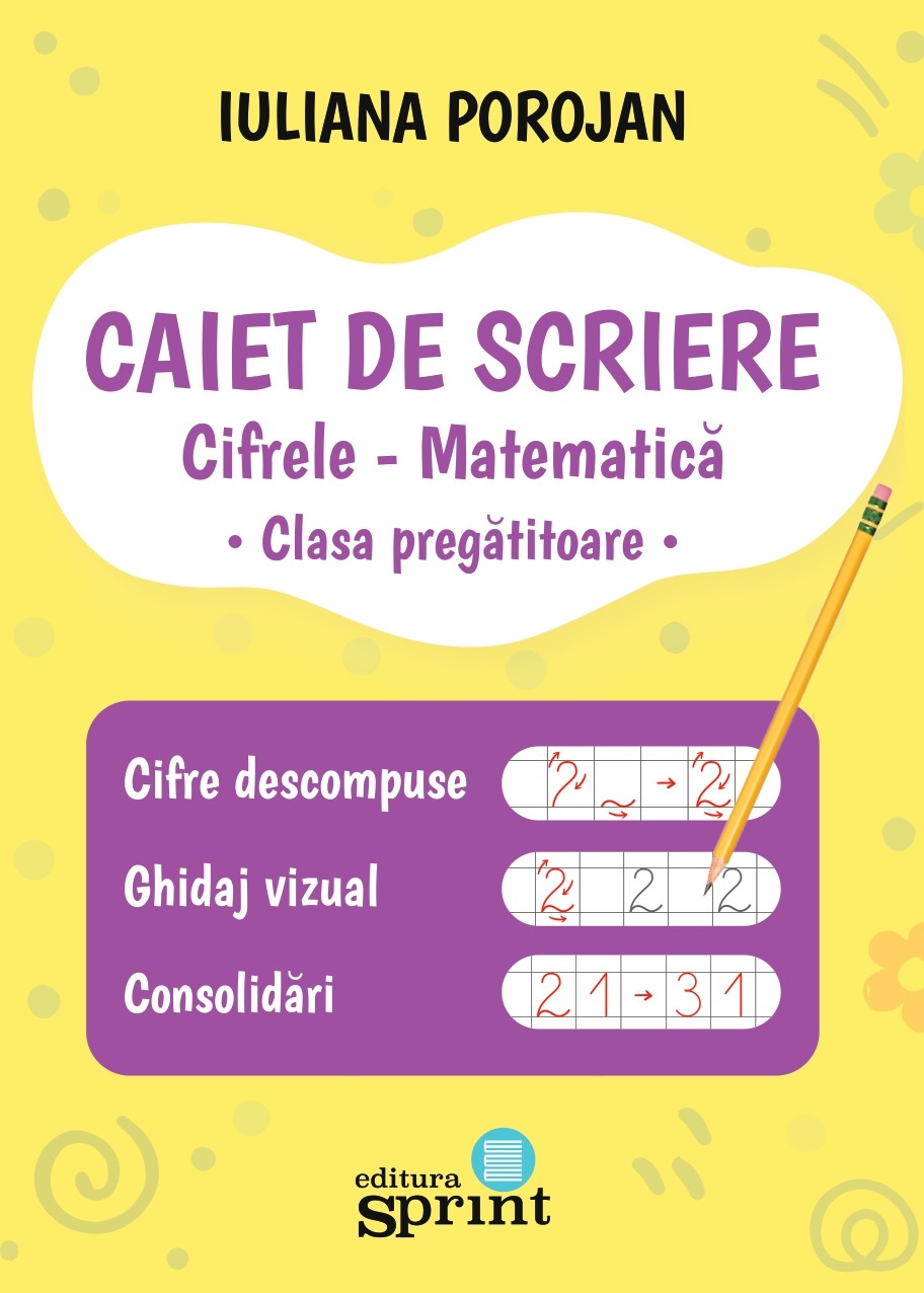 Caiet de scriere CIFRELE-MATEMATICĂ-Pregătitoare