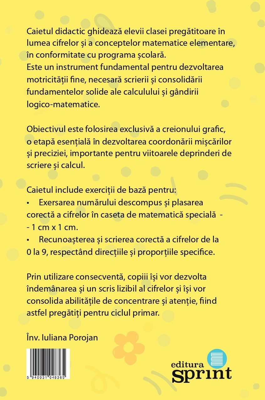 Caiet de scriere CIFRELE-MATEMATICĂ-Pregătitoare - imagine 6
